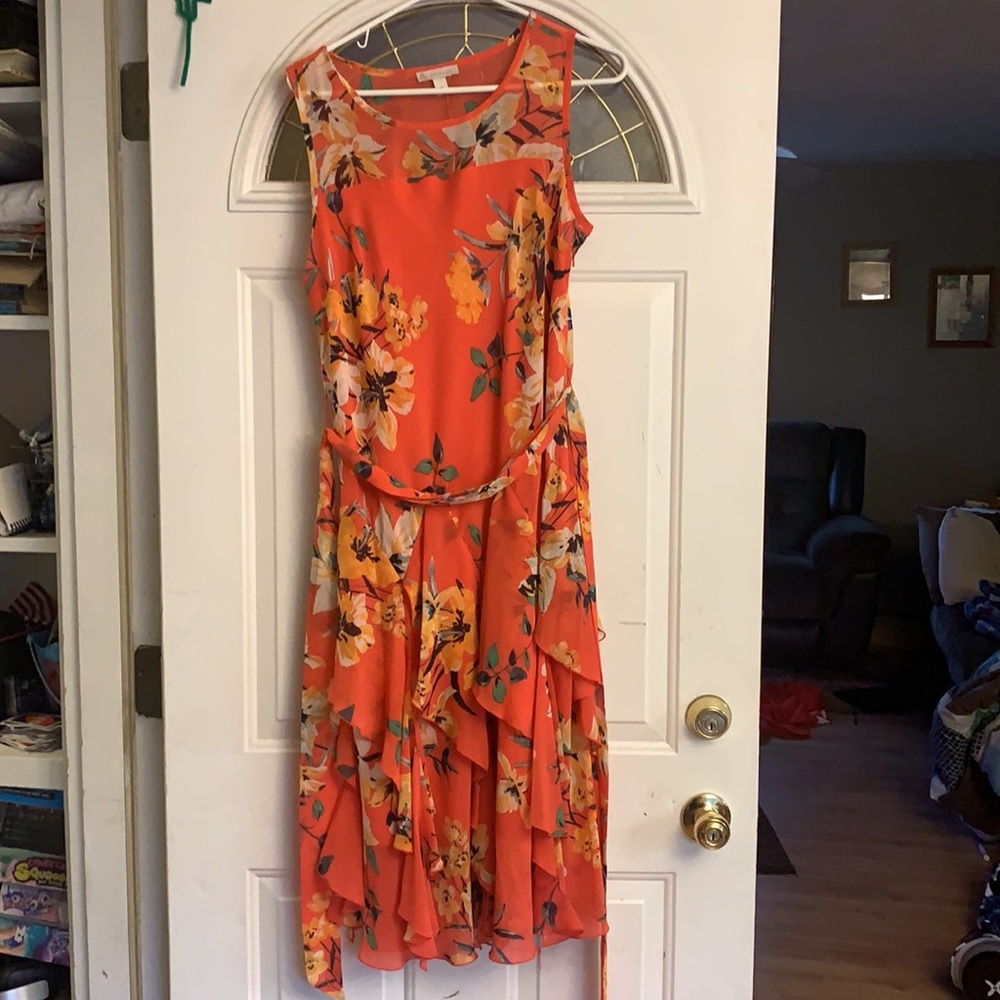 Pink Floral dress Size 14